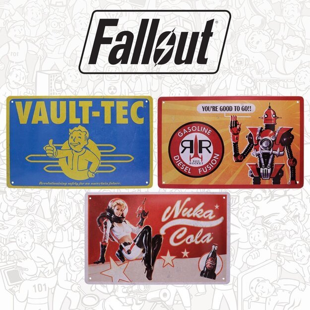 Fallout Tin Sign Set