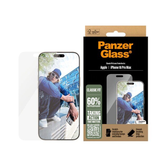 PanzerGlass - Screen Protector - iPhone 16 Pro Max - Classic Fit