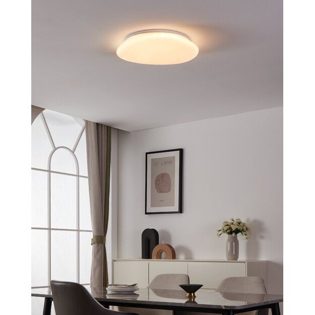 EGLO - Sileras-Z ceiling lamp white with crystal effect Ø43 - RGB + TW - Zigbee, Bluetooth