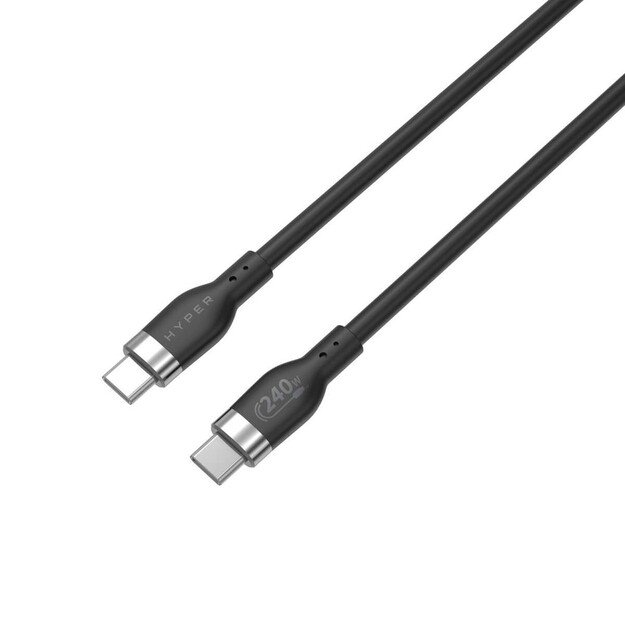 Hyper - 1M Silicone 240W USB-C Charging Cable - Black