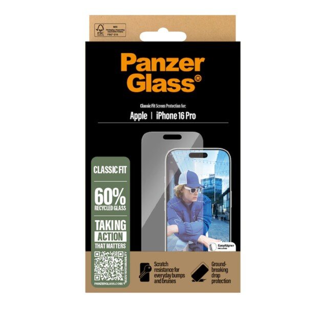 PanzerGlass - Screen Protector - iPhone 16 Pro - Classic Fit