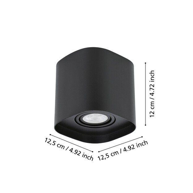 EGLO - Caminales-Z ceiling lamp black 12.5x12.5 - RGB + TW - Zigbee, Bluetooth