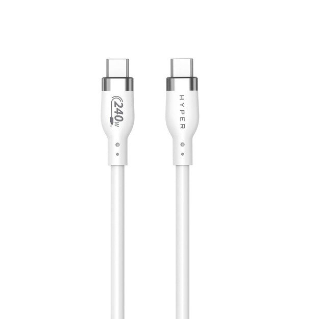 Hyper - 1M Silicone 240W USB-C Charging Cable - White