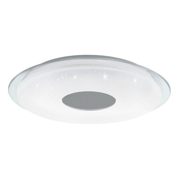 EGLO - Totari-Z ceiling lamp chrome and white with crystal effect Ø56 - TW - Zigbee, Bluetooth