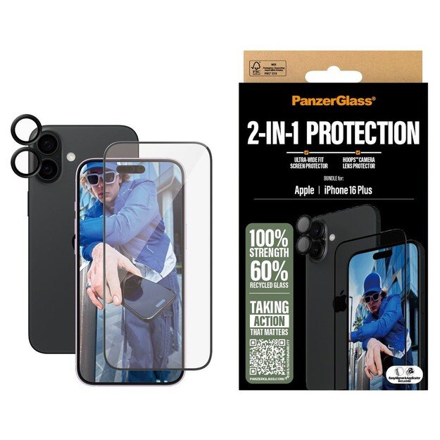 PanzerGlass - iPhone 16 Plus 6.7'' 2-in-1 Bundle