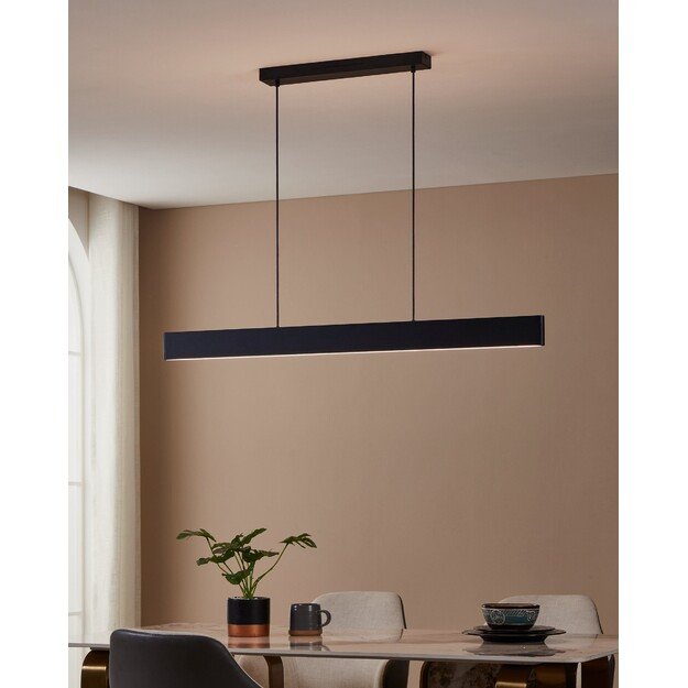 EGLO - Andreas-Z long table pendant black L117 - RGB + TW - Zigbee, Bluetooth