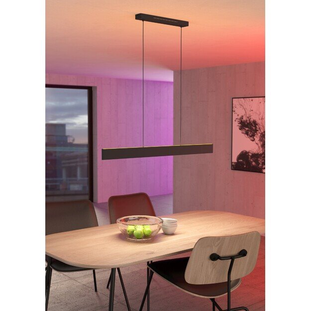 EGLO - Andreas-Z long table pendant black L117 - RGB + TW - Zigbee, Bluetooth