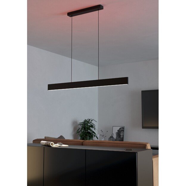 EGLO - Andreas-Z long table pendant black L117 - RGB + TW - Zigbee, Bluetooth