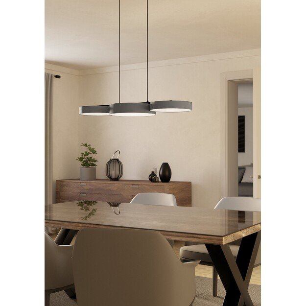 EGLO - Barbano-Z long table pendant gray L84.5 - RGB + TW - Zigbee, Bluetooth