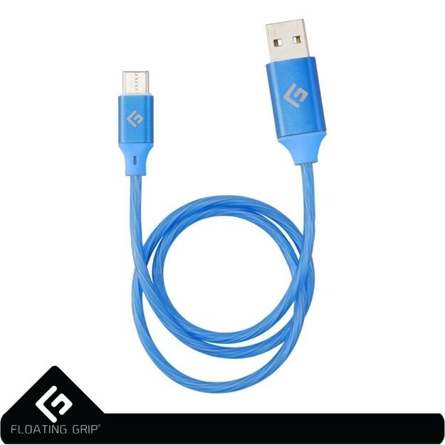 Floating Grip 0,5M LED USB-C Cable (Blue)