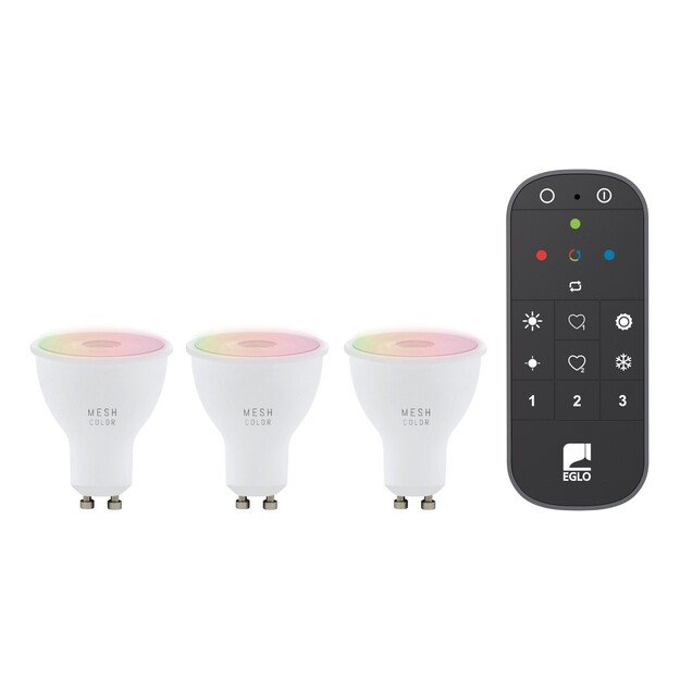 EGLO - Set of 3x GU10, remote control - RGB + TW - Zigbee, Bluetooth