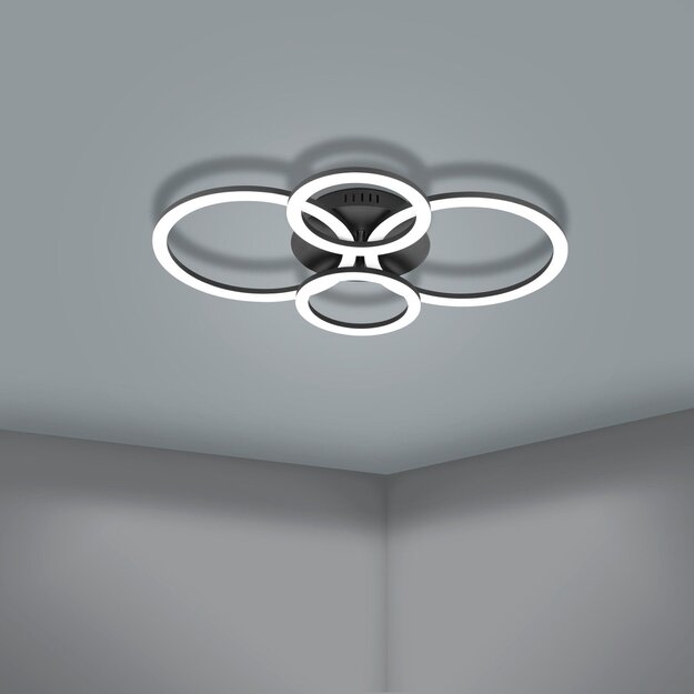 EGLO - Paranday-Z ceiling lamp w/circles black 61.5x45 - TW - Zigbee, Bluetooth