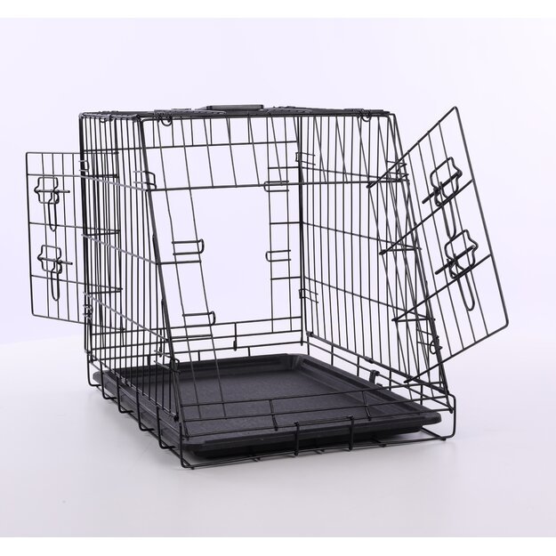 Nordic Paws - Sloping Wire cage black, S  63x44x50,5cm - (540058529239)