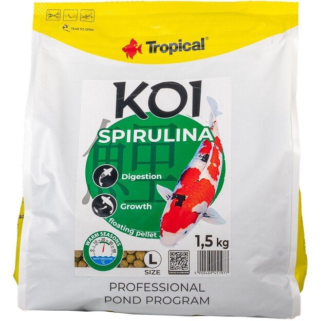 TROPICAL - New Koi Spirulina Pellet Size L 5L/1,5Kg - (157.2512)