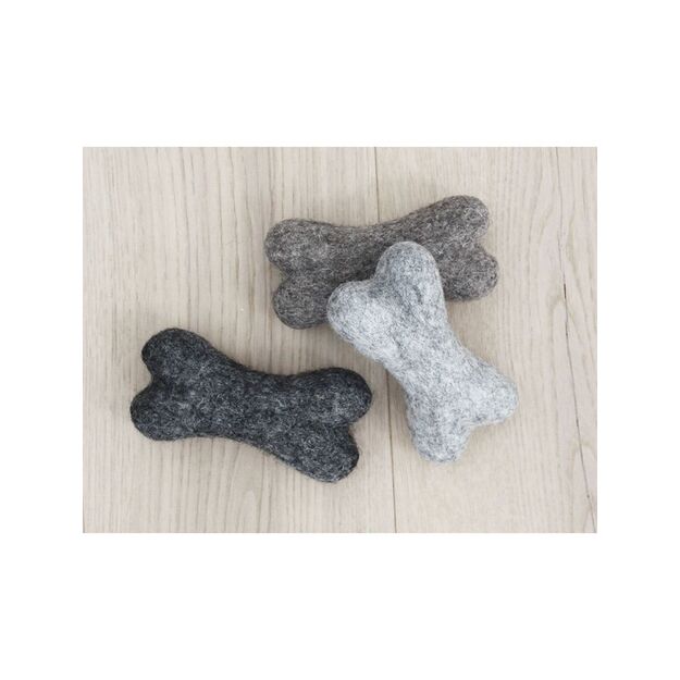 Wooldot - Toy Dog Bones - Steel Grey - 14x7x5cm - (571400400440)