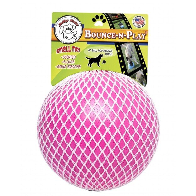 Jolly Pets - Ball Bounce-n Play 20cm Pink (Bubble Gum Smell) - (JOLL068M)