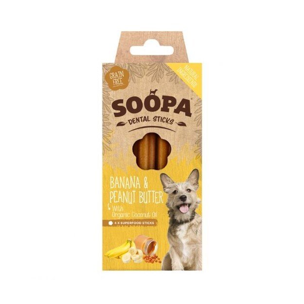 SOOPA - Dental Sticks Banana og & Peanut Butter 100g - (SO920586)