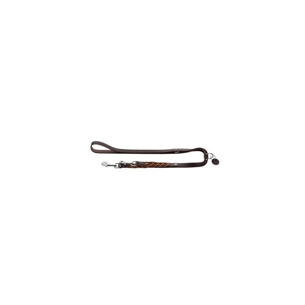 Hunter - Training leash Solid Education Cord 20/200, dark brown/orange - (69325)