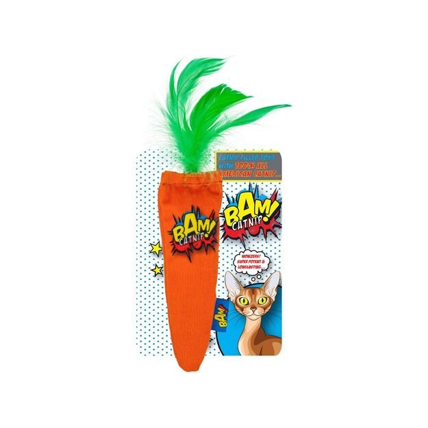 BAM! - Toy with Catnip - 16 cm - Carrot - (503319005942)