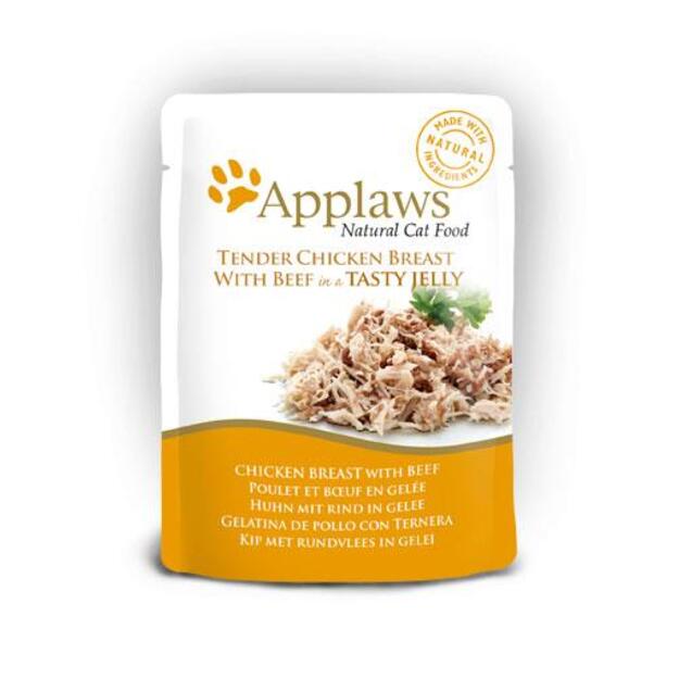 Applaws - Wet Cat Food 70 g Jelly pouch - Chicken & beef (178-252)