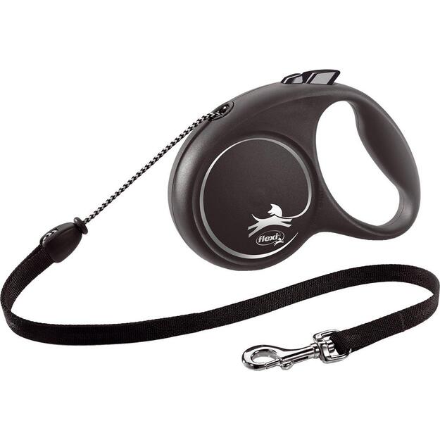 FLEXI - Black Design M 5M Cord Black Max 20Kg