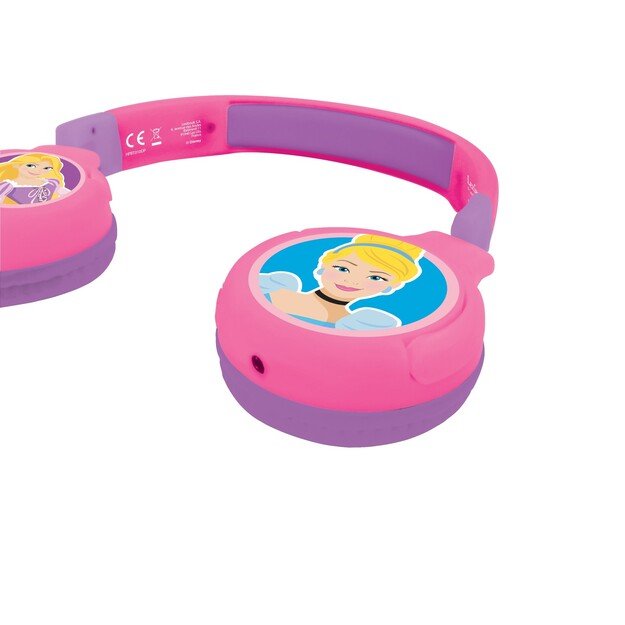 Lexibook - Disney Princess - 2 in 1 Bluetooth® foldable Headphones (HPBT010DP)