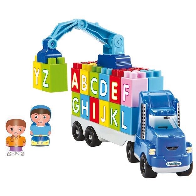 Ecoiffier - Truck with letter blocks - (I-3352)