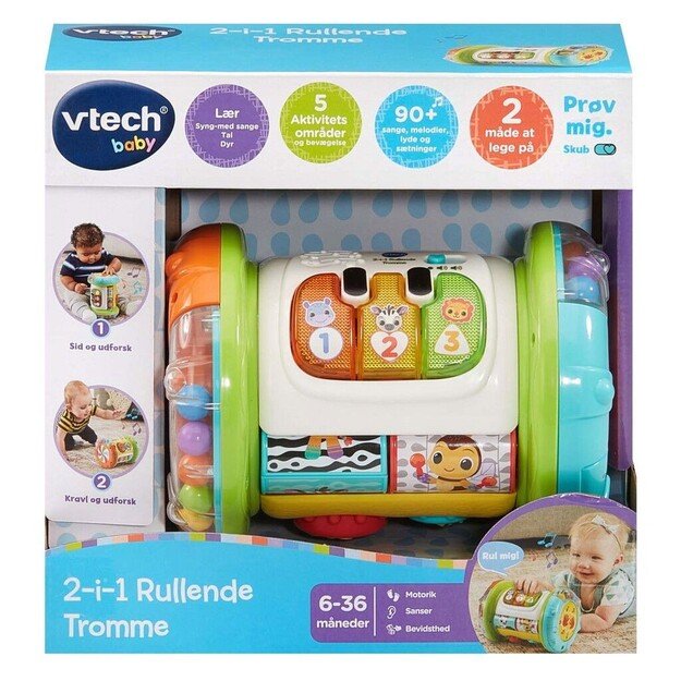 Vtech - 2- In 1 Rolling Explorer Drum DK (950-562632)