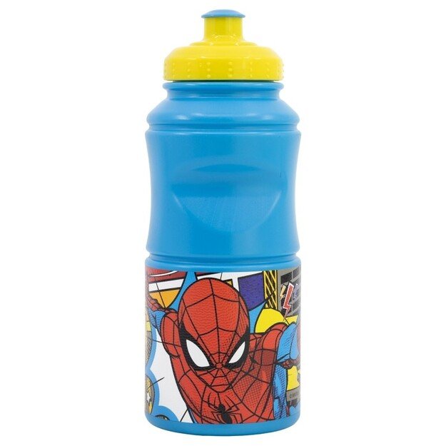 Stor - Easy hold sports water bottle, 380 ml - Spiderman (088808722-74755-12)