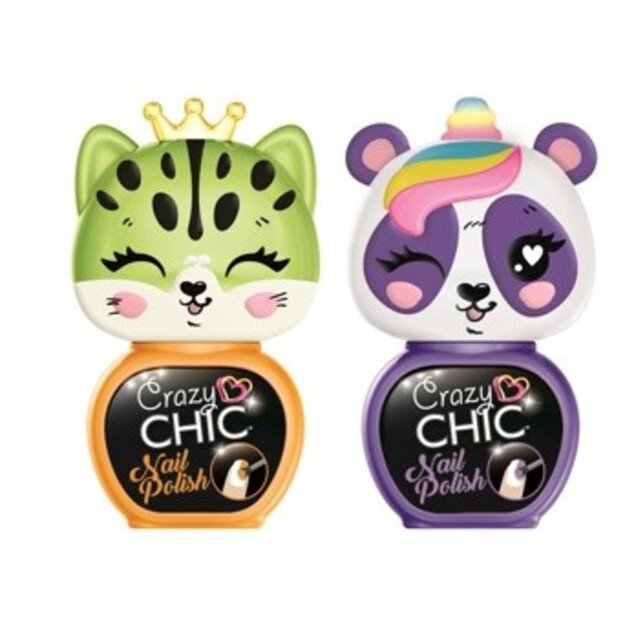 Crazy Chic - Lovely Animals Nail Polish - Purple & Orange (18842)