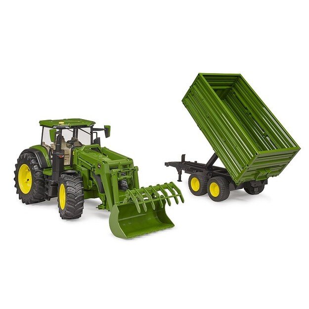 Bruder - John Deere 7R 350 w/Frontloader & Tipping Trailer (03155)