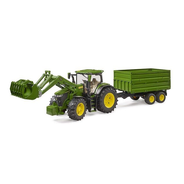 Bruder - John Deere 7R 350 w/Frontloader & Tipping Trailer (03155)