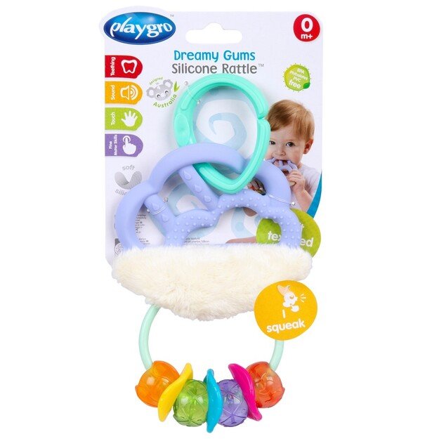 PLAYGRO - Dreamy Gums Silicone Rattle (14088662)