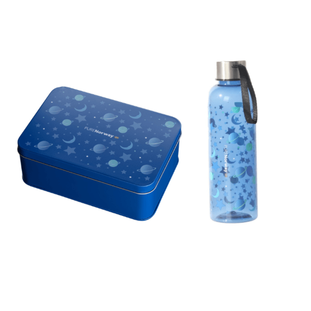 GO PURENorway - Lunchbox i Metal + Water Bottle - Universe