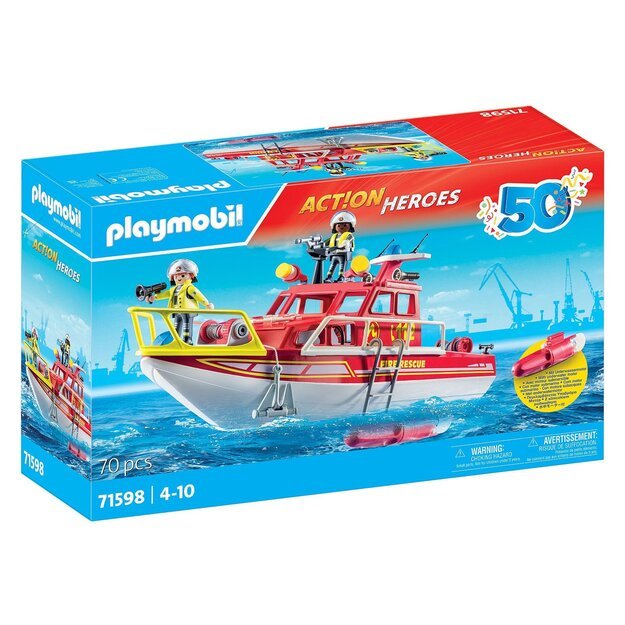 Playmobil - 50YR Fire Rescue Boat (71598)