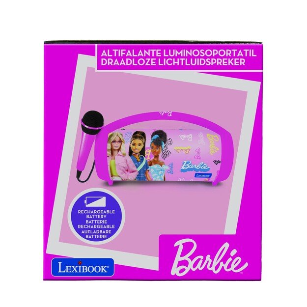 Lexibook - Barbie Bluetooth® Light Speaker with Microphone (BTP585BBZ)