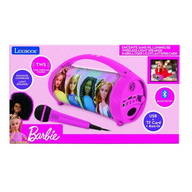 Lexibook - Barbie Bluetooth® Light Speaker with Microphone (BTP585BBZ)