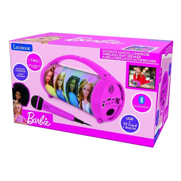 Lexibook - Barbie Bluetooth® Light Speaker with Microphone (BTP585BBZ)