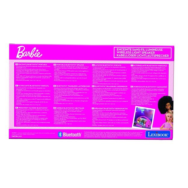 Lexibook - Barbie Bluetooth® Light Speaker with Microphone (BTP585BBZ)