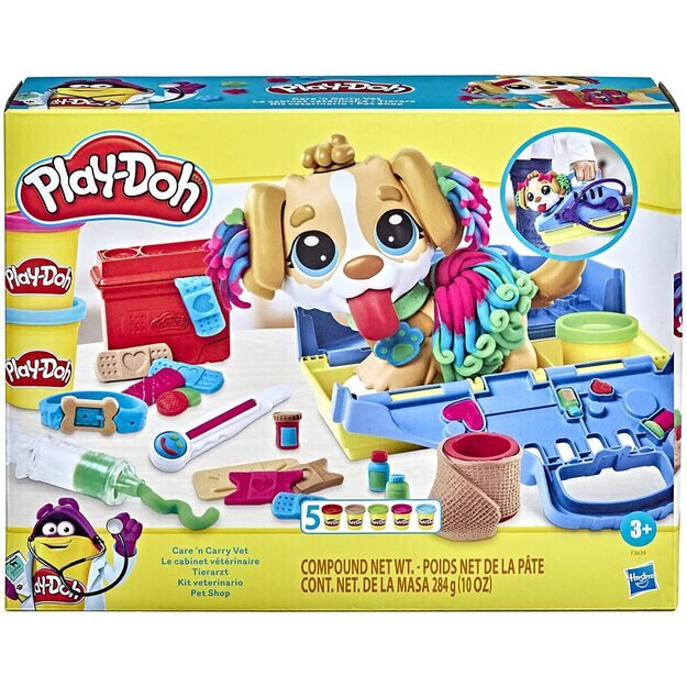 Play-Doh - Care 'n Carry Vet Playset (F3639)