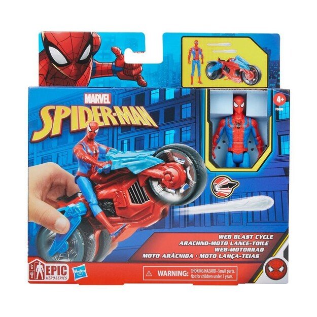 Spider-Man -Web Blast Cycle and Figure (F6899)