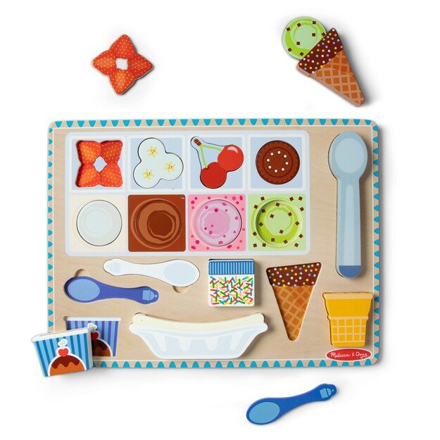 Melissa & Doug - Ice Cream Wooden Magnetic Puzzle (31006)