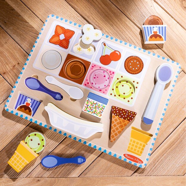 Melissa & Doug - Ice Cream Wooden Magnetic Puzzle (31006)