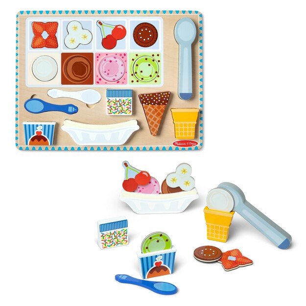 Melissa & Doug - Ice Cream Wooden Magnetic Puzzle (31006)