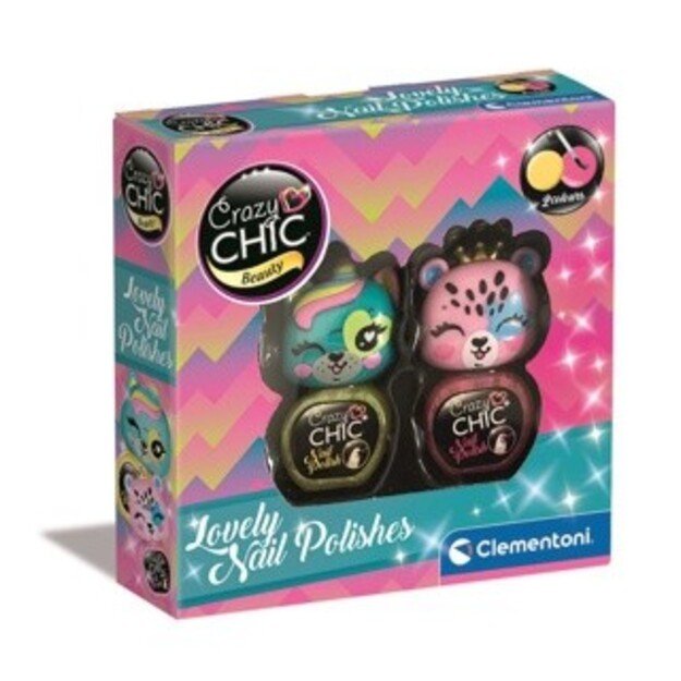 Crazy Chic - Lovely Animals Nail Polish - Yellow & Pink (18844)