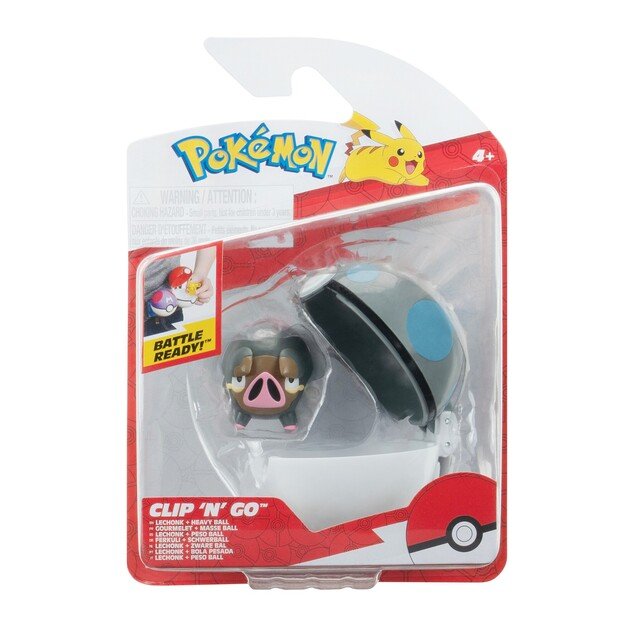 Pokemon - Clip N Go Lechonk With Heavy Ball (PKW3633)