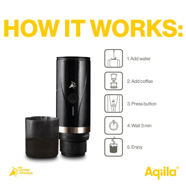 Aqiila - Coffeebird - Portable espresso machine