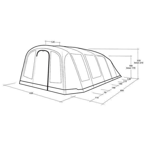 Outwell - Stonehill 7 Air Tent 2024 - 7 Person (111421)