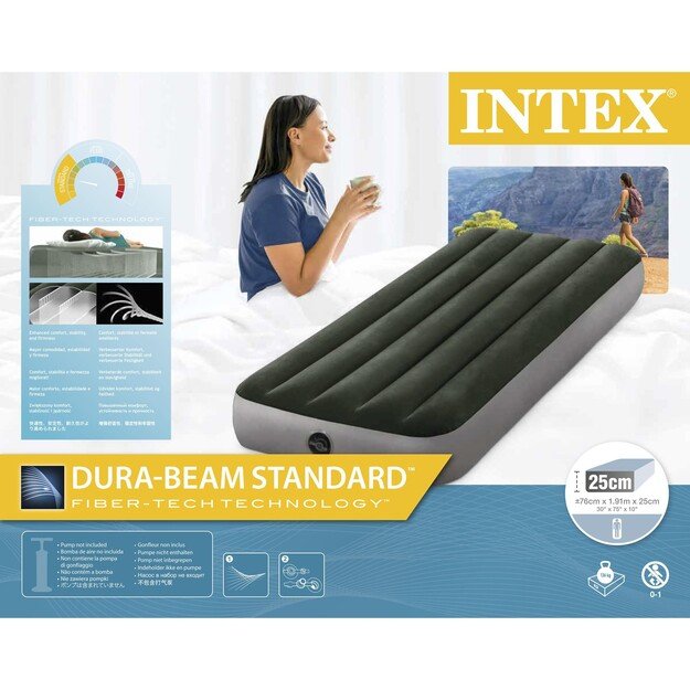 INTEX - Jr. Twin Dura-Beam Prestige Downy Airbed 76 x 190 x 25 (64106)