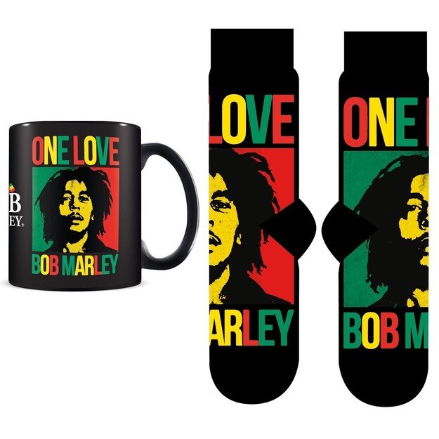 Pyramid International - BOB MARLEY MUG & SOCK SET - UK size 3-8 / EU size 36-41